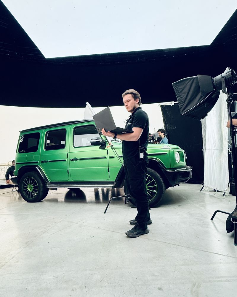 Balázs Ujhelyi on set